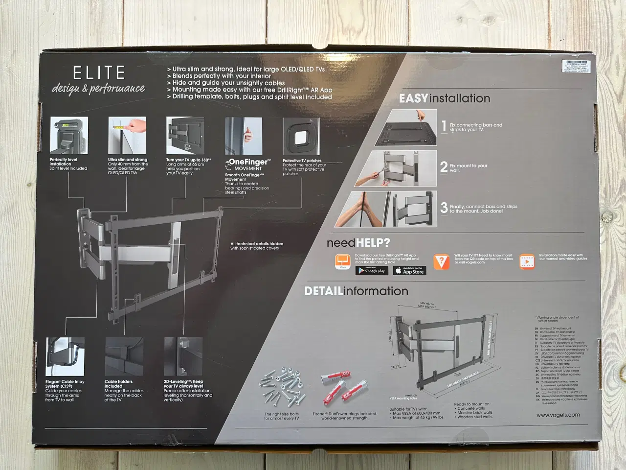 Billede 10 - Vogels TVM 5645 vægbeslag, 40-77", max 45kg, VESA