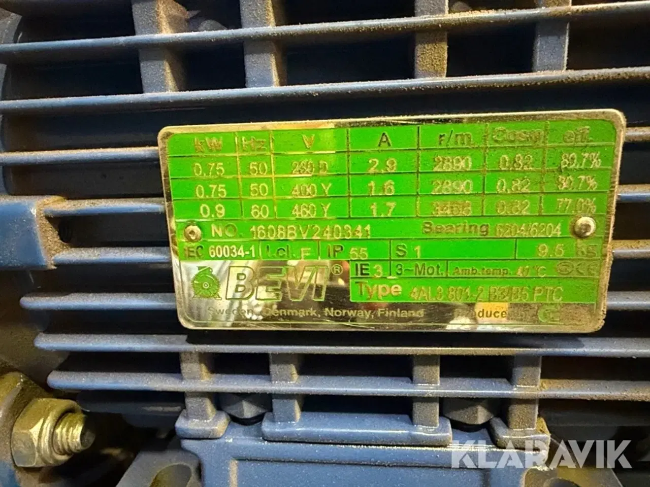 Billede 12 - Udsugning BEVI Type 4AL3 801-2 B3/B5 PTC