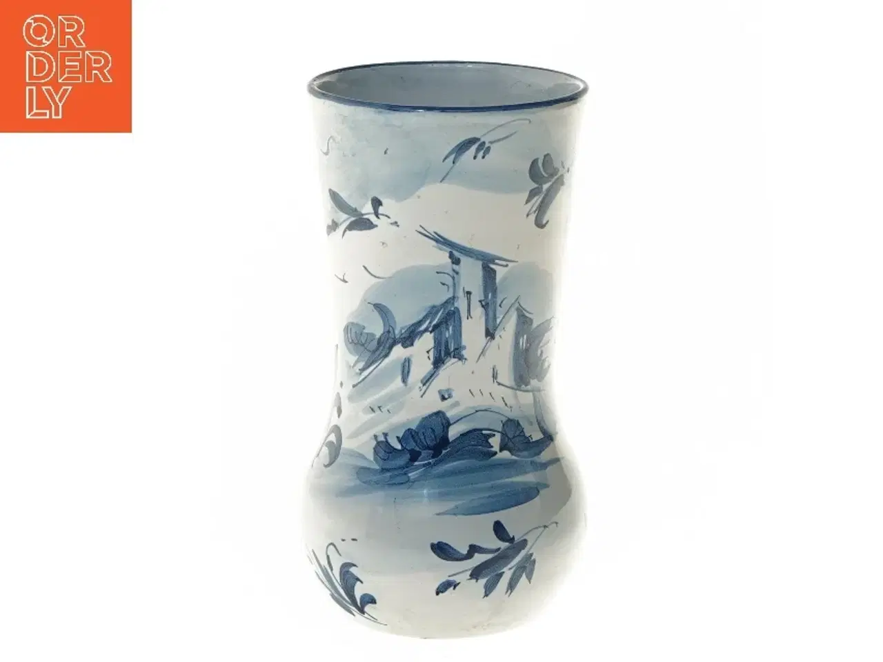 Billede 1 - Blå og hvid vase (str. 21 cm)