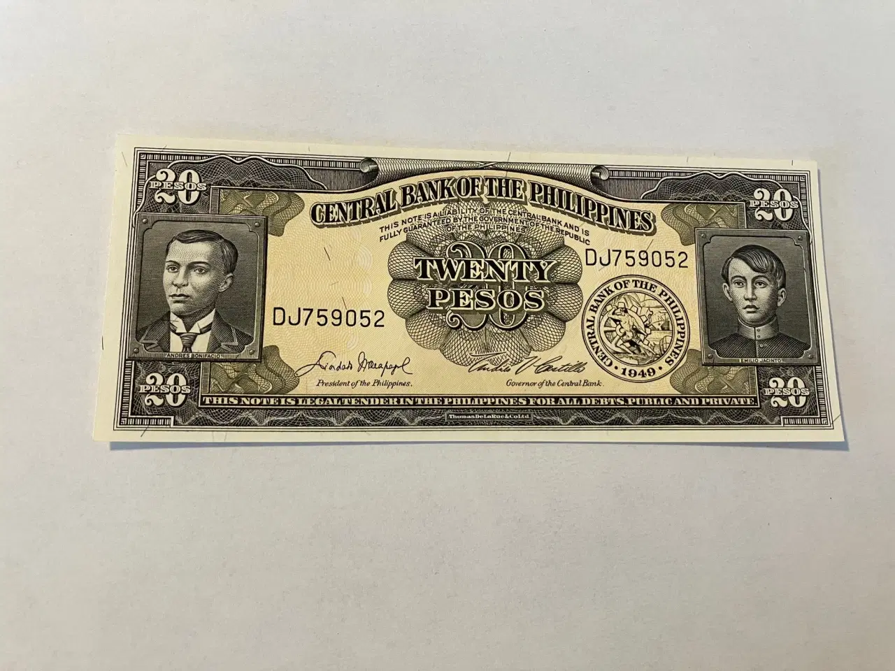 Billede 1 - 20 Pesos Philippines 1949
