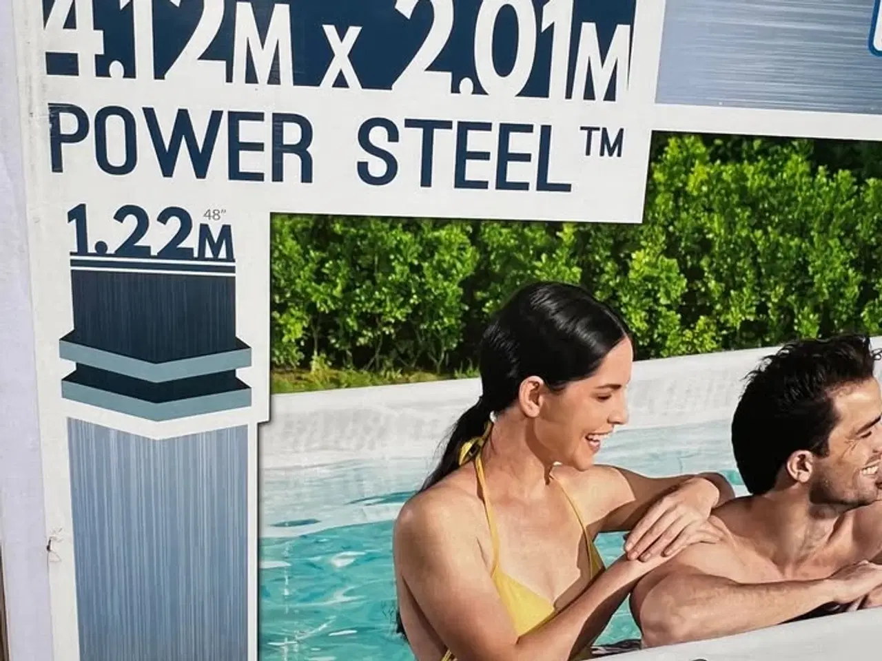 Billede 3 - Stor rektangulær pool inkl. sandfilterpumpe og til