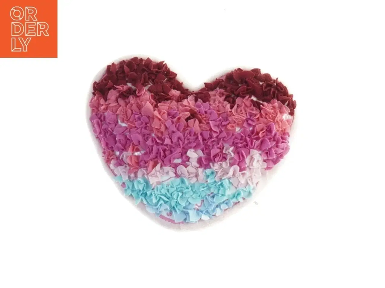 Billede 1 - Dekorativ hjerteformet pude (str. 24 x 21 cm)