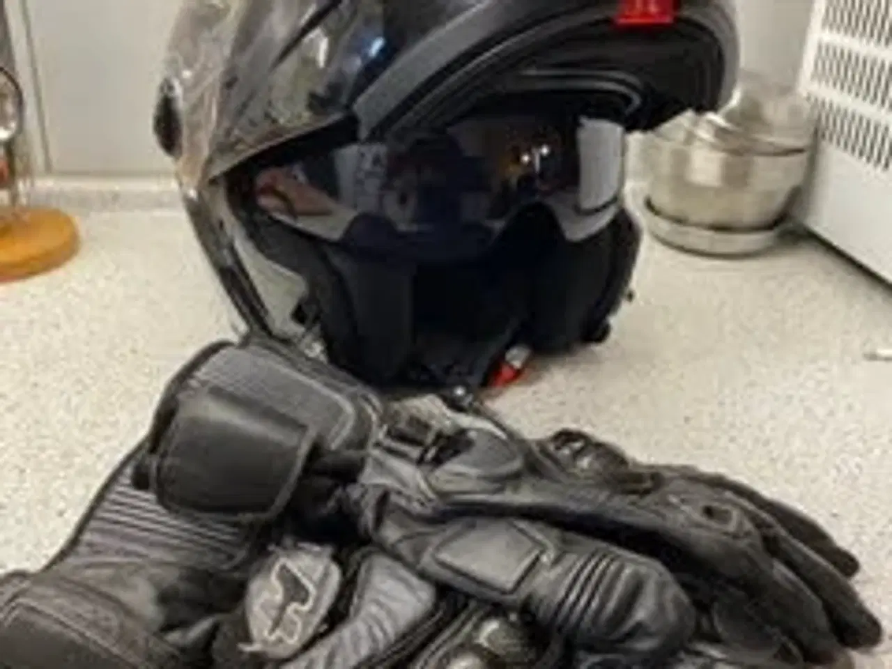 Billede 1 - Byd-:Strobe flip-up hjelm LS 2 str XL, ej handsker