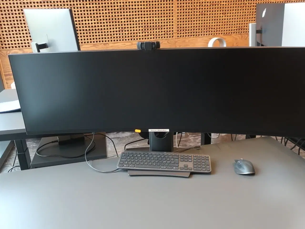 Billede 1 - Buet skærm 49" DELL U4919DW inkl. tastatur/mus og webcam