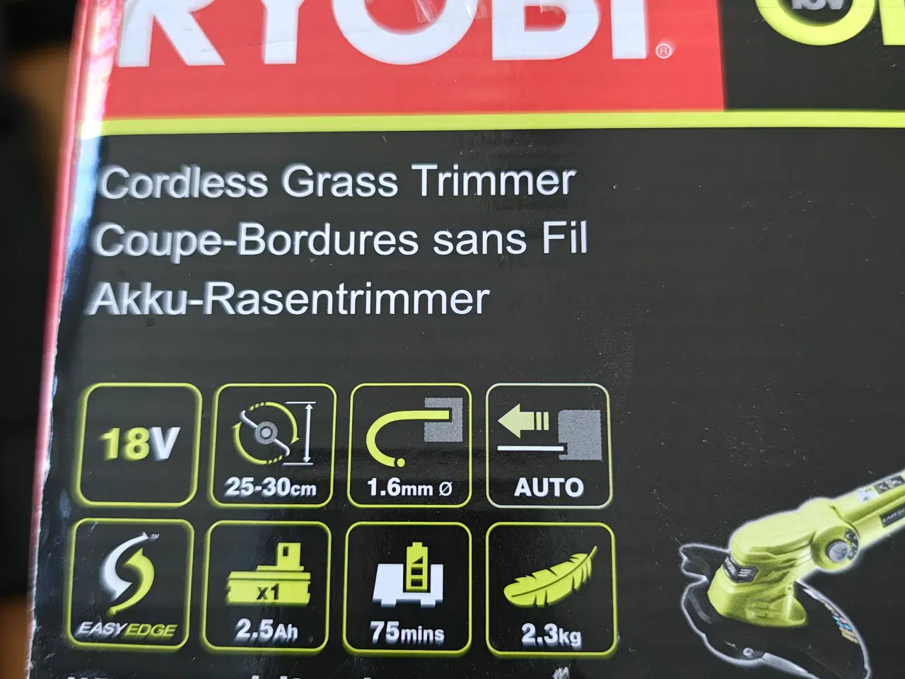 Billede 2 - Ryobi One + 18V græstrimmer 