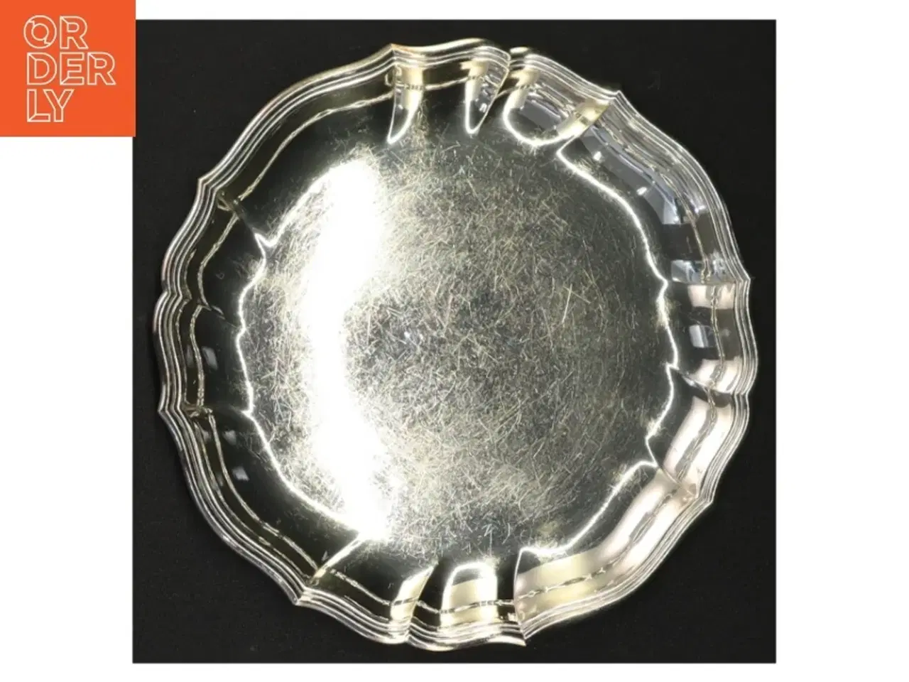 Billede 2 - Sølvfarvet metalfad (str. 15 cm)