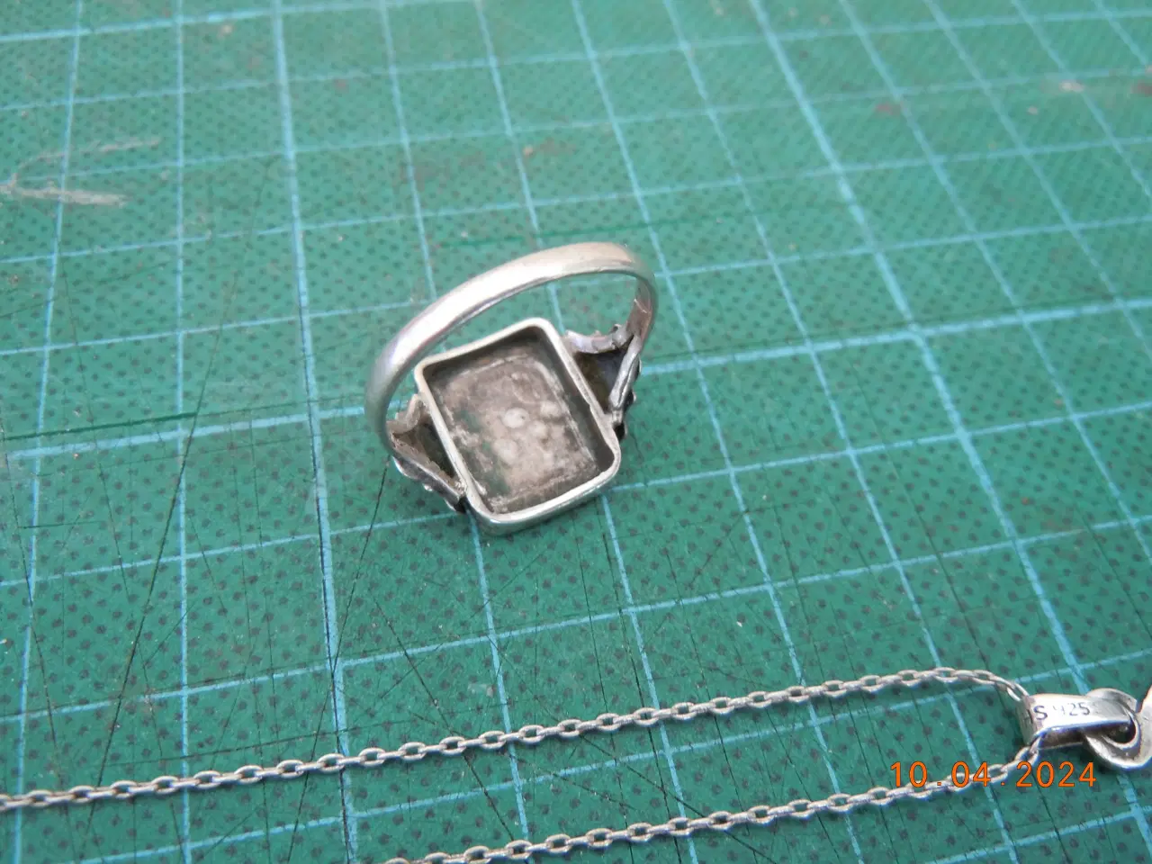 Billede 6 - Hagekors sølvvedhæng i kæde og fingerring 830 S