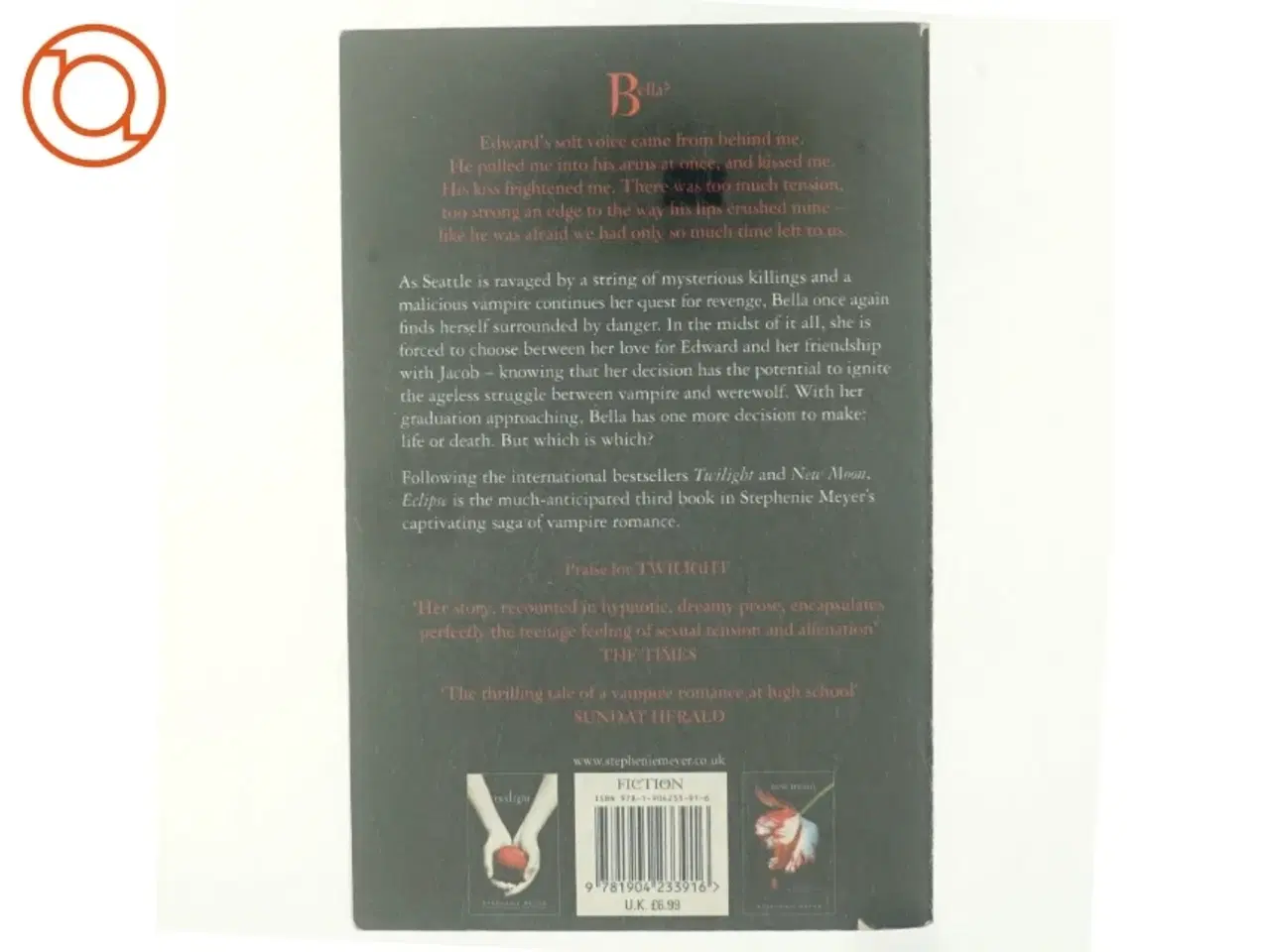 Billede 3 - Eclipse af Stephenie Meyer (Bog)