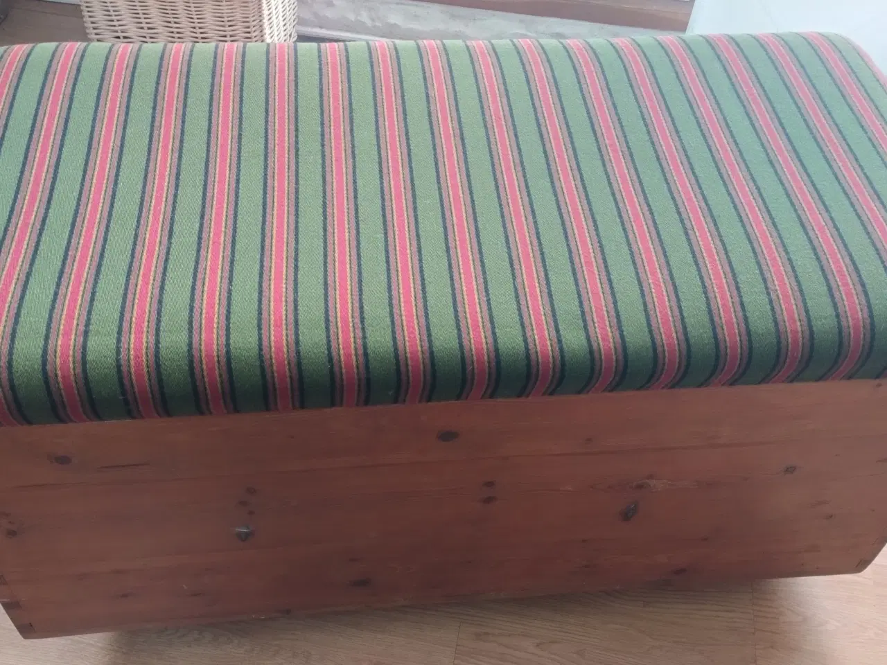 Billede 1 - Bænk/kiste med fedt betræk 