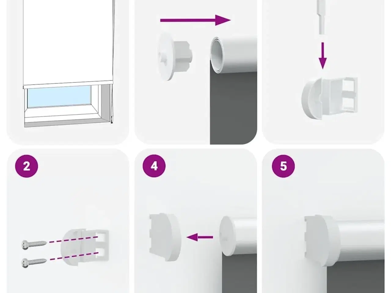 Billede 5 - Rullegardin mørklægning 150x150 cm stofbredde 146,6cm polyester