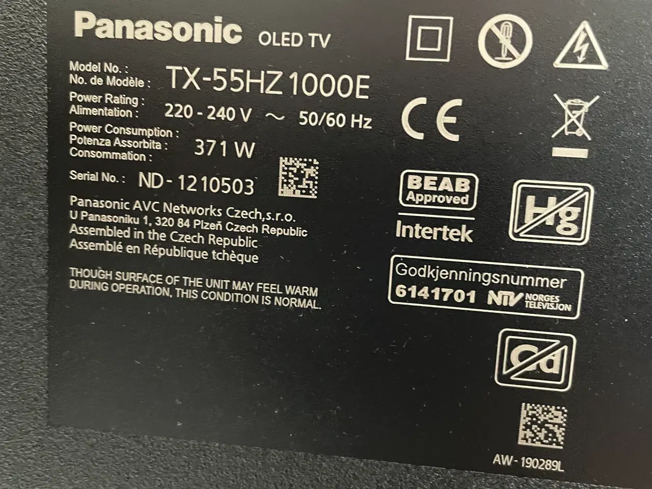 Billede 3 - 55” Panasonic tv