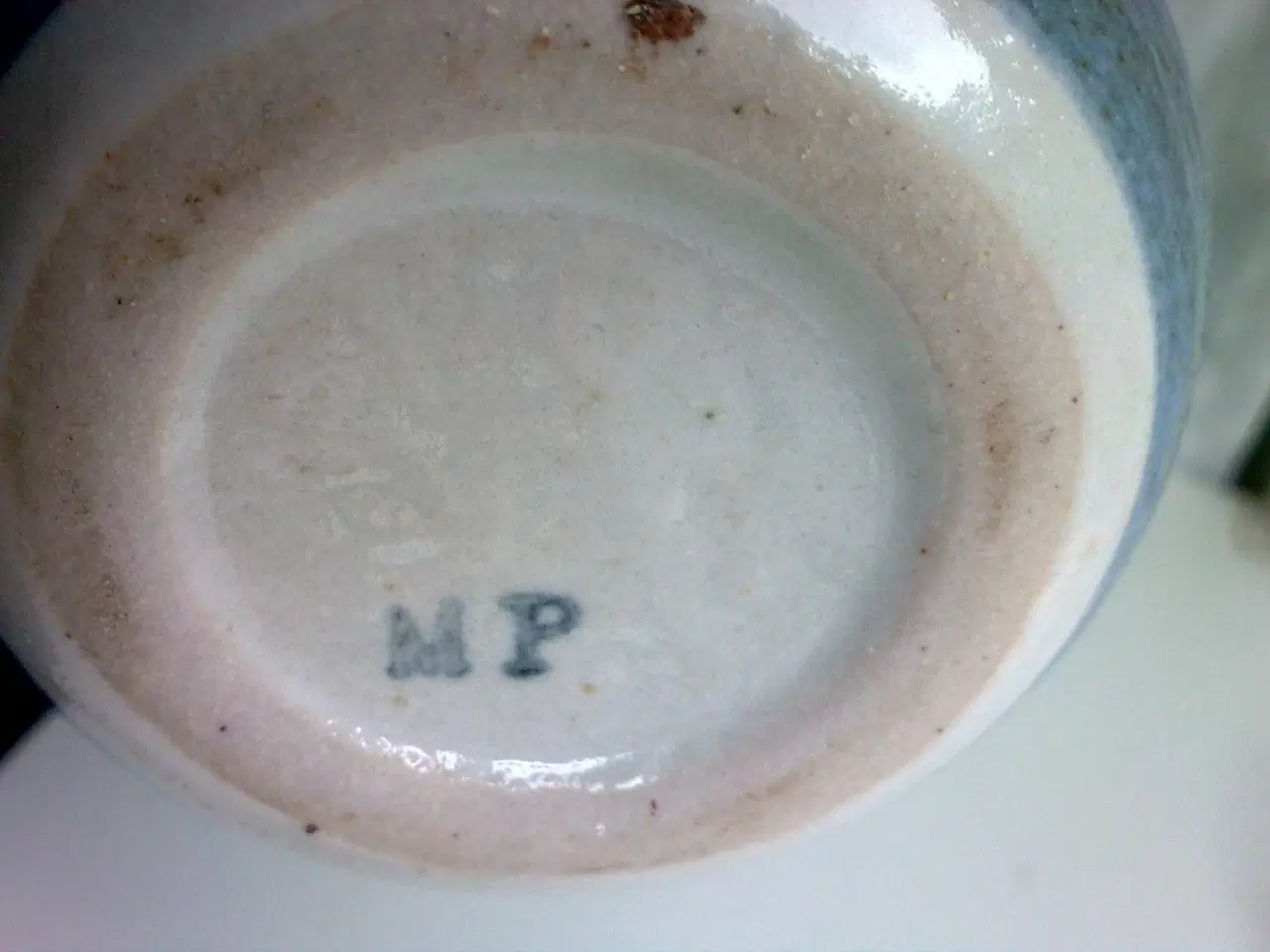 Billede 3 - MP signeret keramik 1970 ? lyseblå natur farver