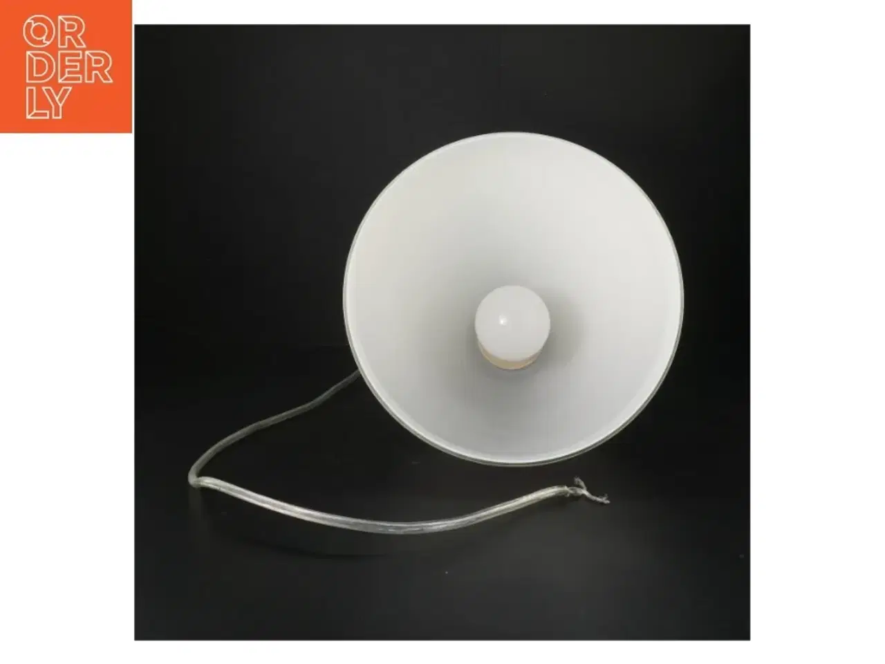 Billede 2 - Hvid pendellampe (str. H. 38 cm ø. 21,5 cm)