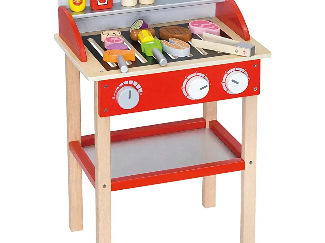 Billede 1 - VIGA Trægrill til Rolleleg med Madvarer - 39x60 cm