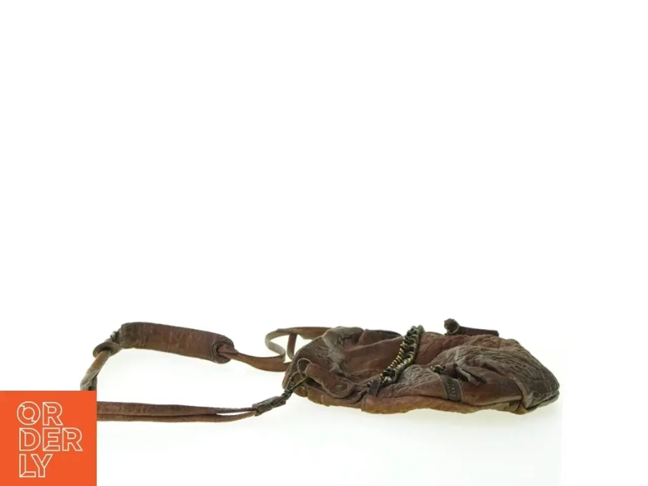 Billede 4 - Vintage Skulder taske i distressed Læder fra Massimo Dutti (str. 24 x 23 cm)
