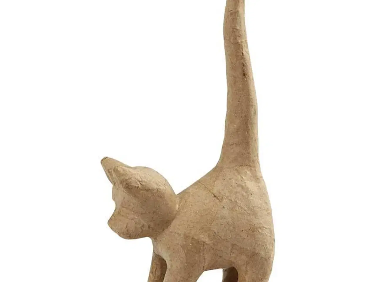 Billede 1 - Håndlavet Papmaché Kat - 28 cm Dekorativ Figur