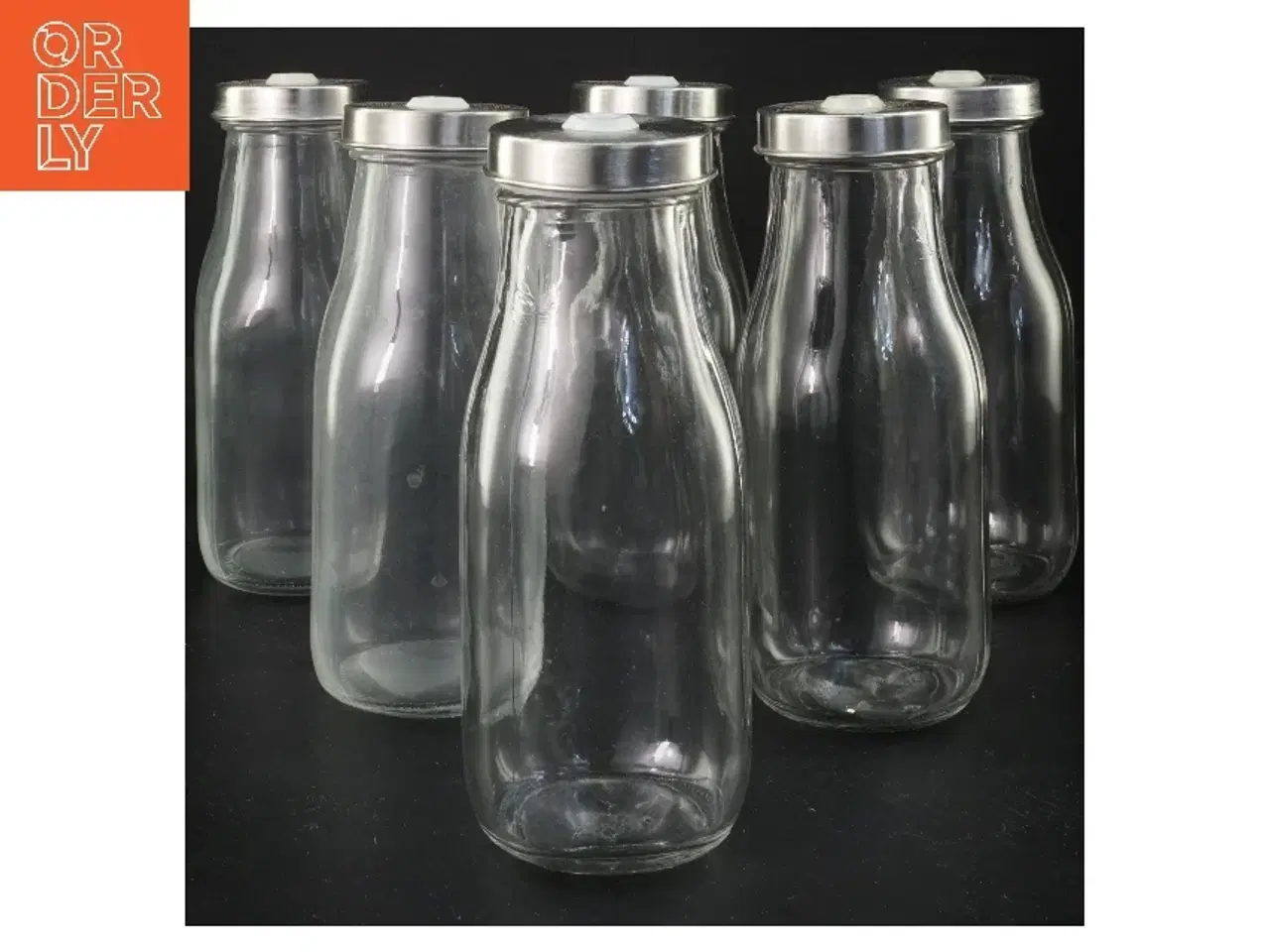 Billede 2 - To-Go glasflasker med låg (str. 6 stk 16 cm)