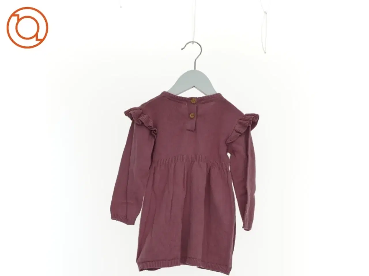 Billede 2 - Kjole, gammelrosa med hjerter og flæser på skuldrene. Ergee (str. 86)