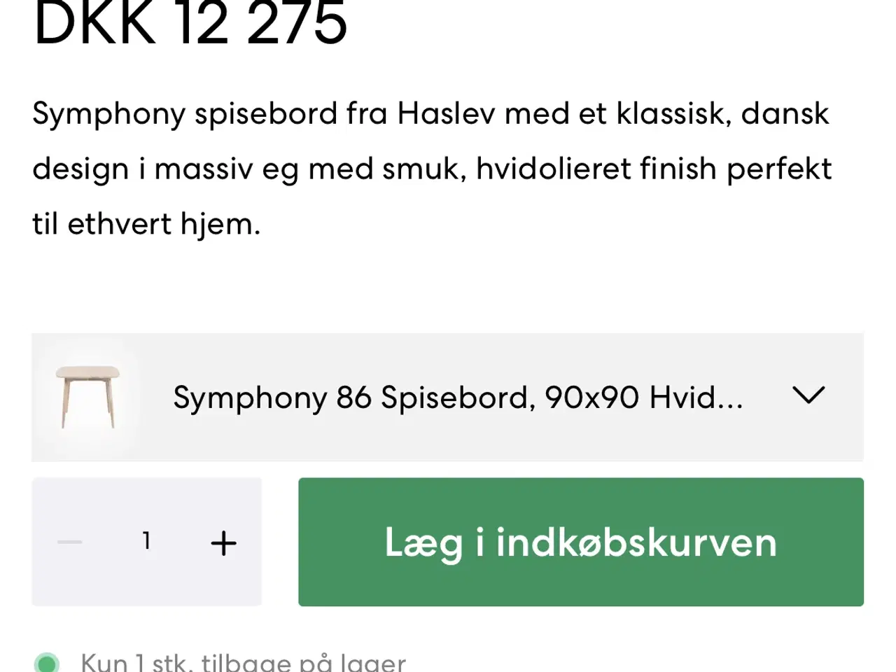Billede 4 - Spisebord Haslev Symphony 86