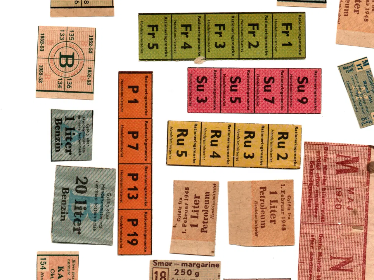 Billede 1 - Rationeringsmærker 1-2 verdenskrig