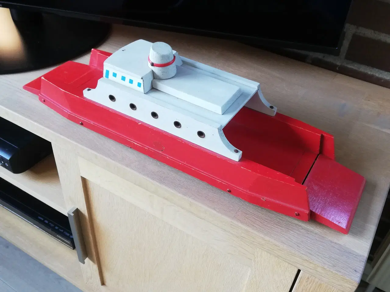 Billede 3 - Gl legetøjs færge i træ