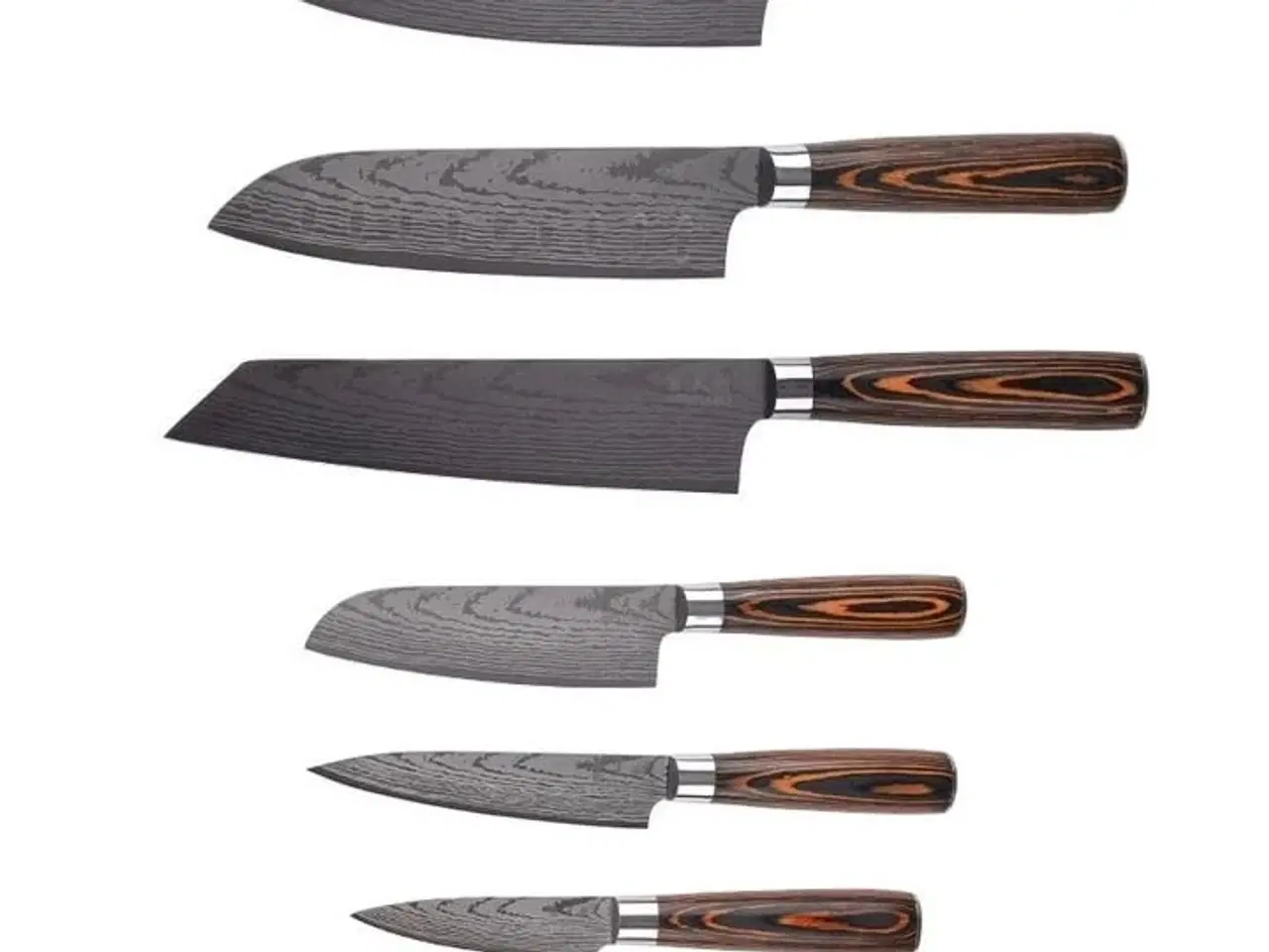 Billede 3 - Japansk knivsæt med 6 dele – 5Cr15 rustfrit stål og pakatræ