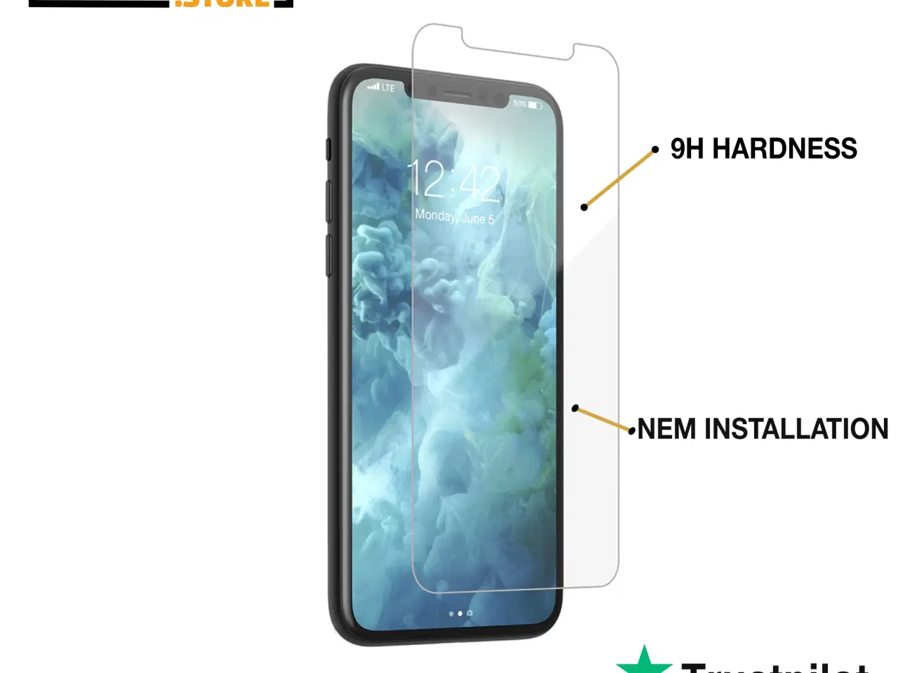 Billede 6 - Skærmbeskyttelse til iPhone – Hærdet Glas