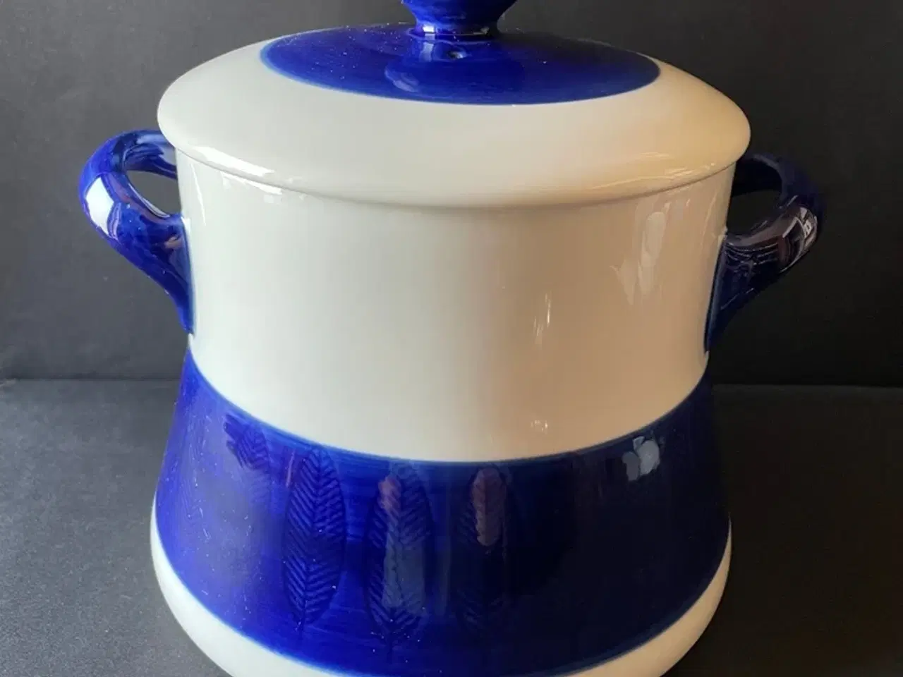 Billede 1 - Blå Koka - Terin m. Låg - 2½ L - 20,5x20cm. (Hxb)