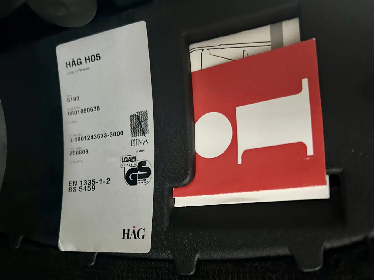 Billede 2 - HÅG kontorstol sort stof