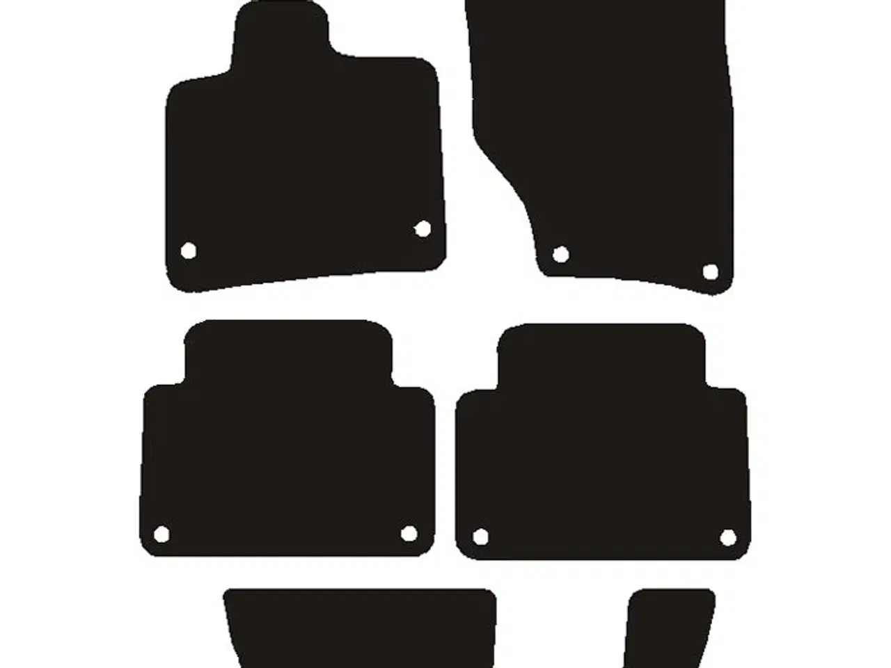 Billede 1 - Måtter Audi Q7 2006-2015 Sort Nålefilt