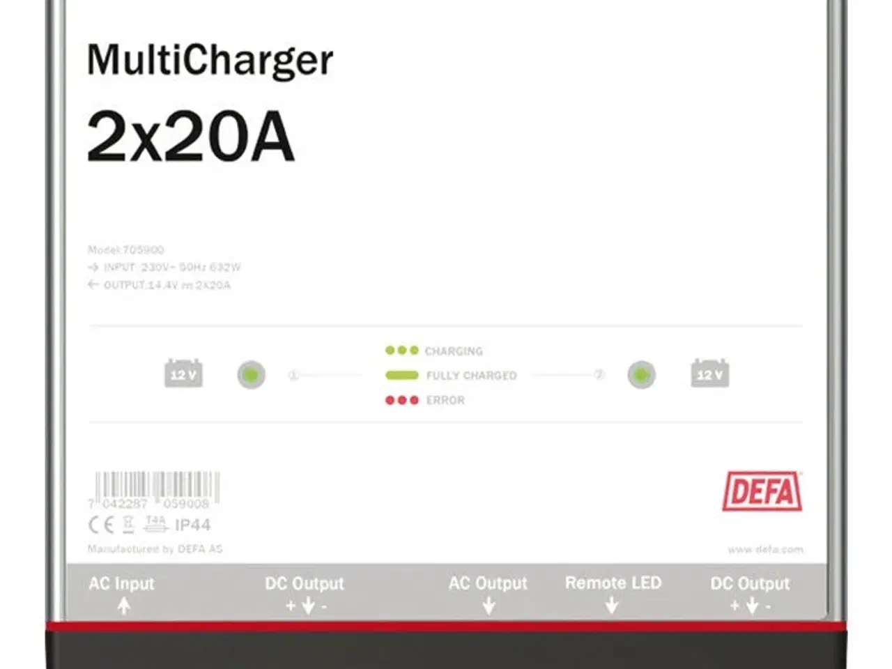 Billede 1 - DEFA multicharger 12v 2x20a