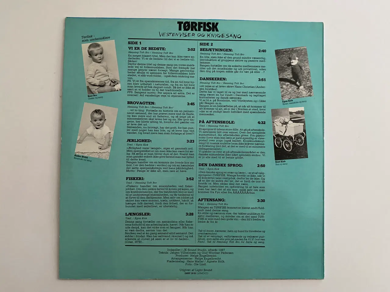 Billede 4 - LP.Tørfisk ‎– Vestenviser Og Knygesang