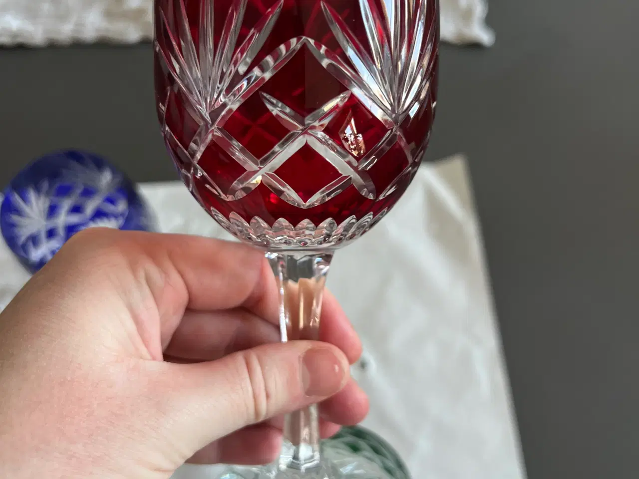 Billede 6 - Krystal vinglas 