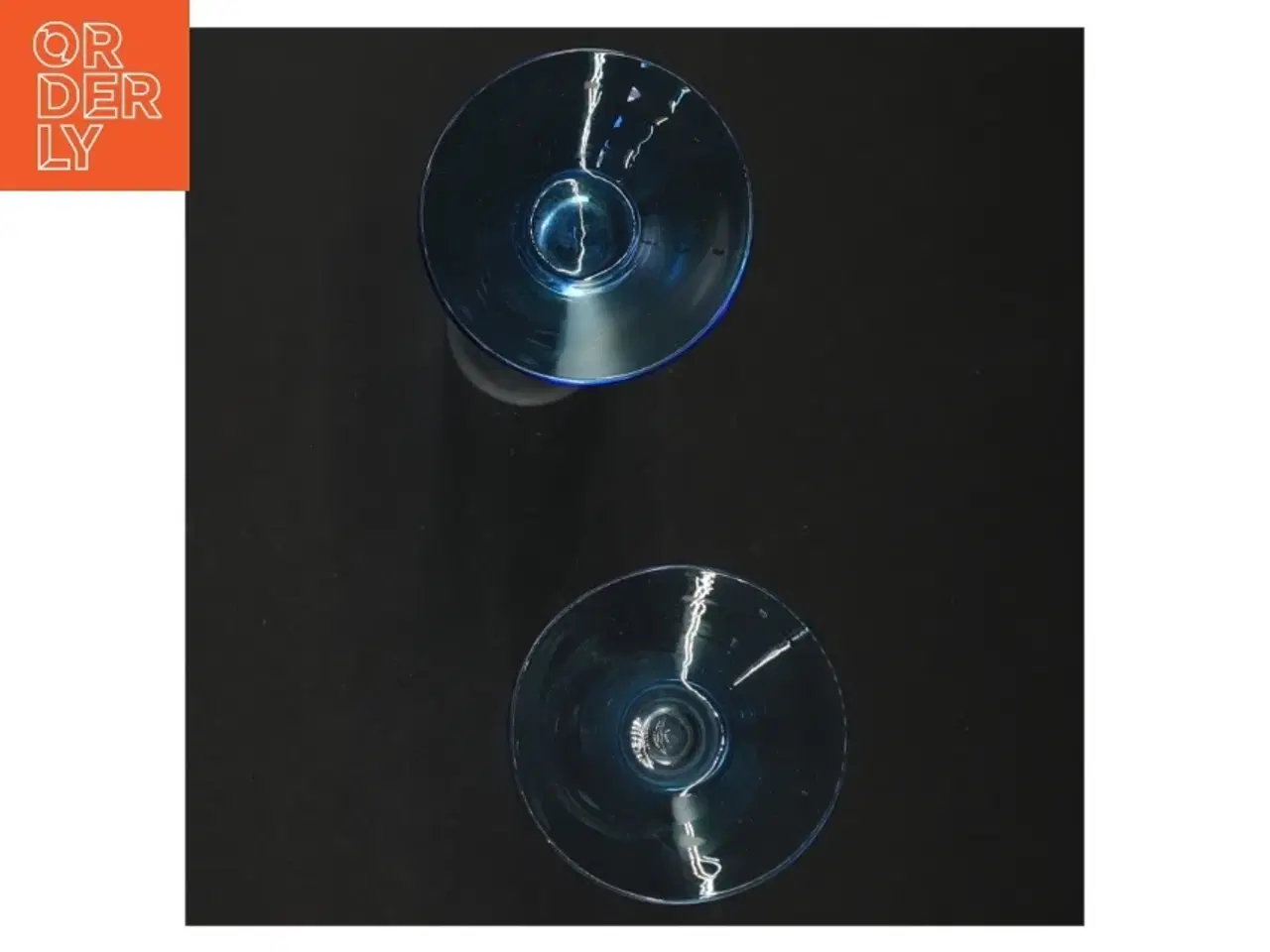Billede 3 - Blå dram glas (str. 15 x 6 cm)