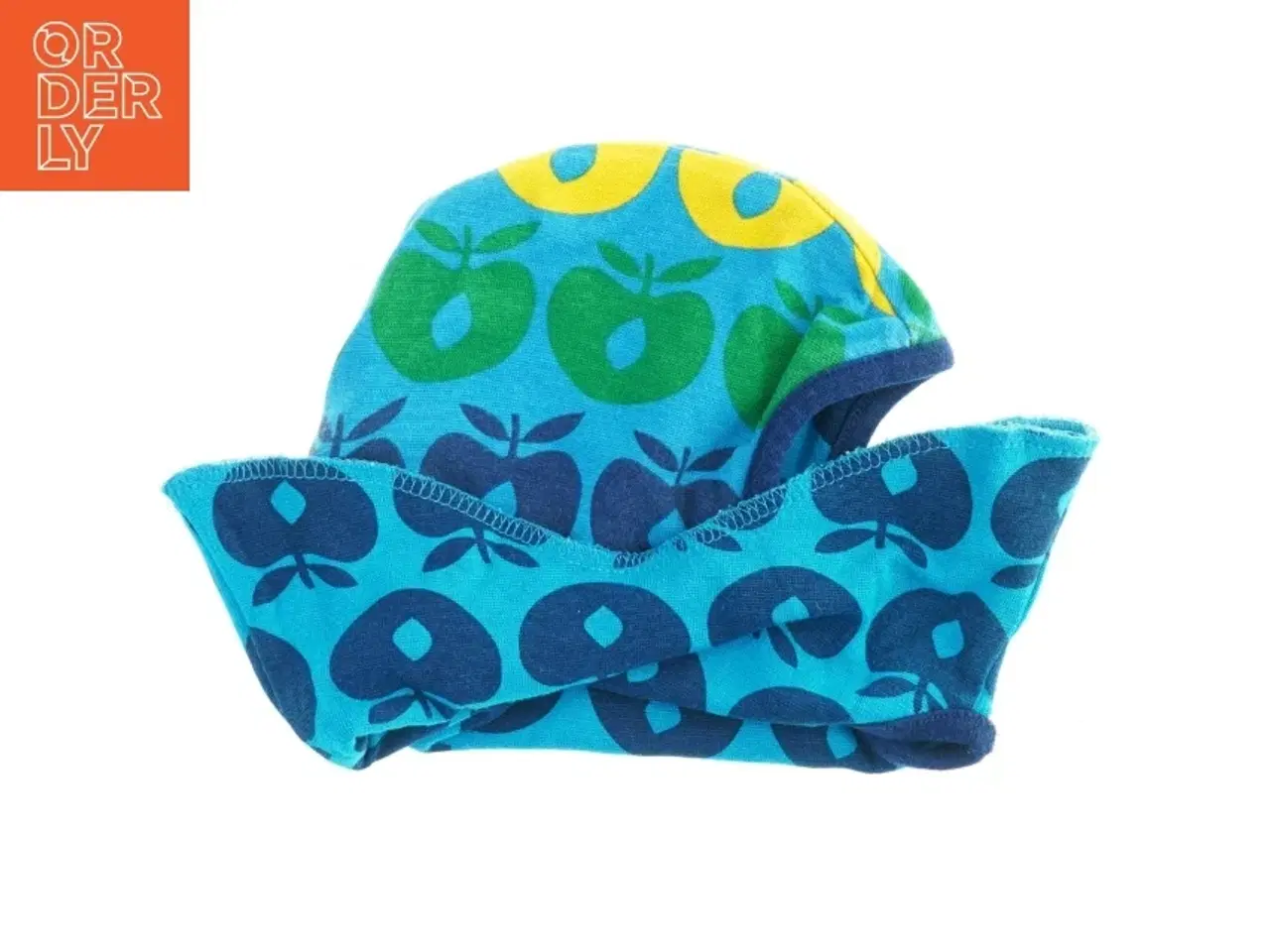 Billede 2 - Børne-elefanthue med æblemønster (str. 30 cm)