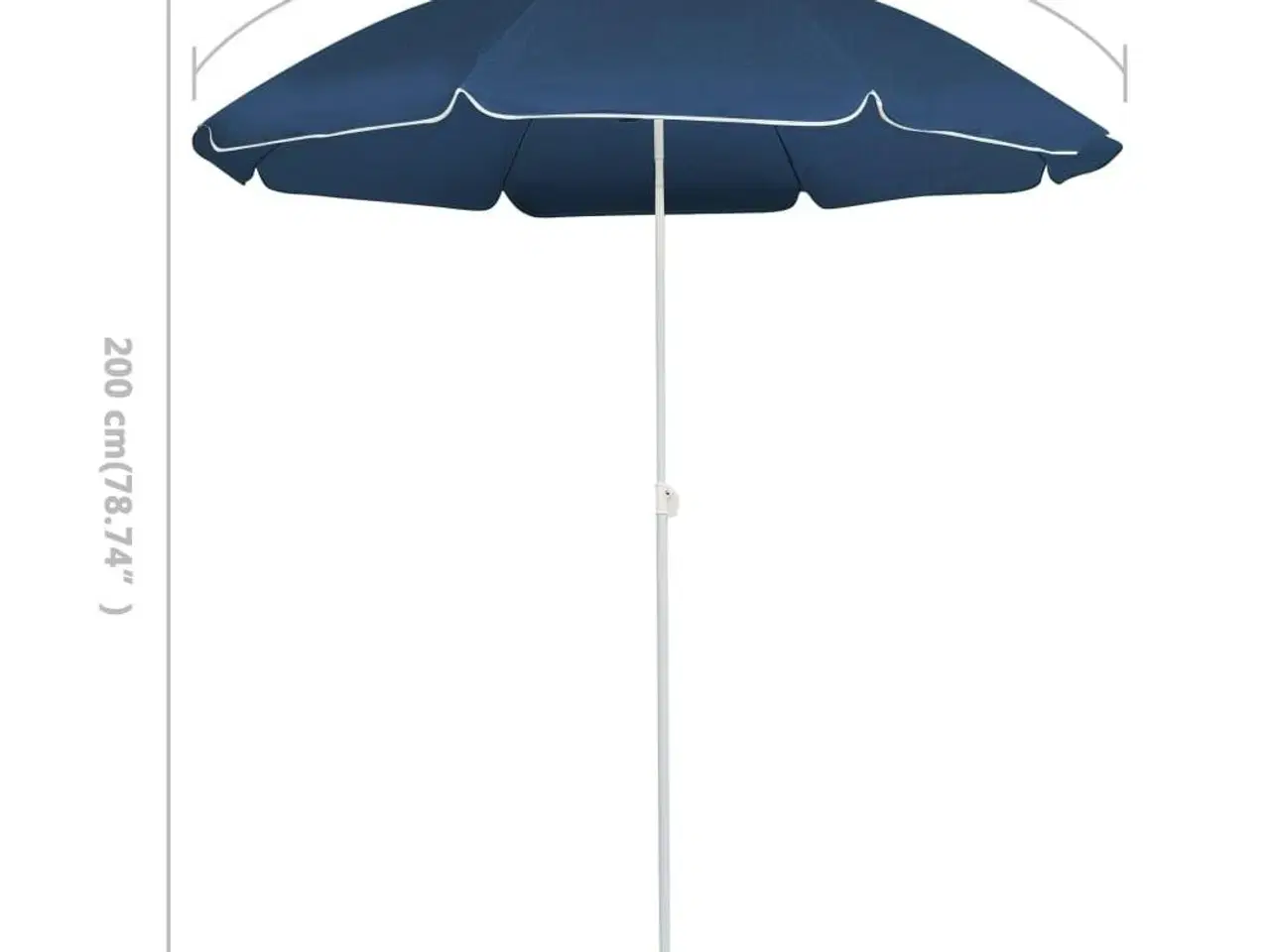 Billede 5 - Parasol 180 cm stålstang blå