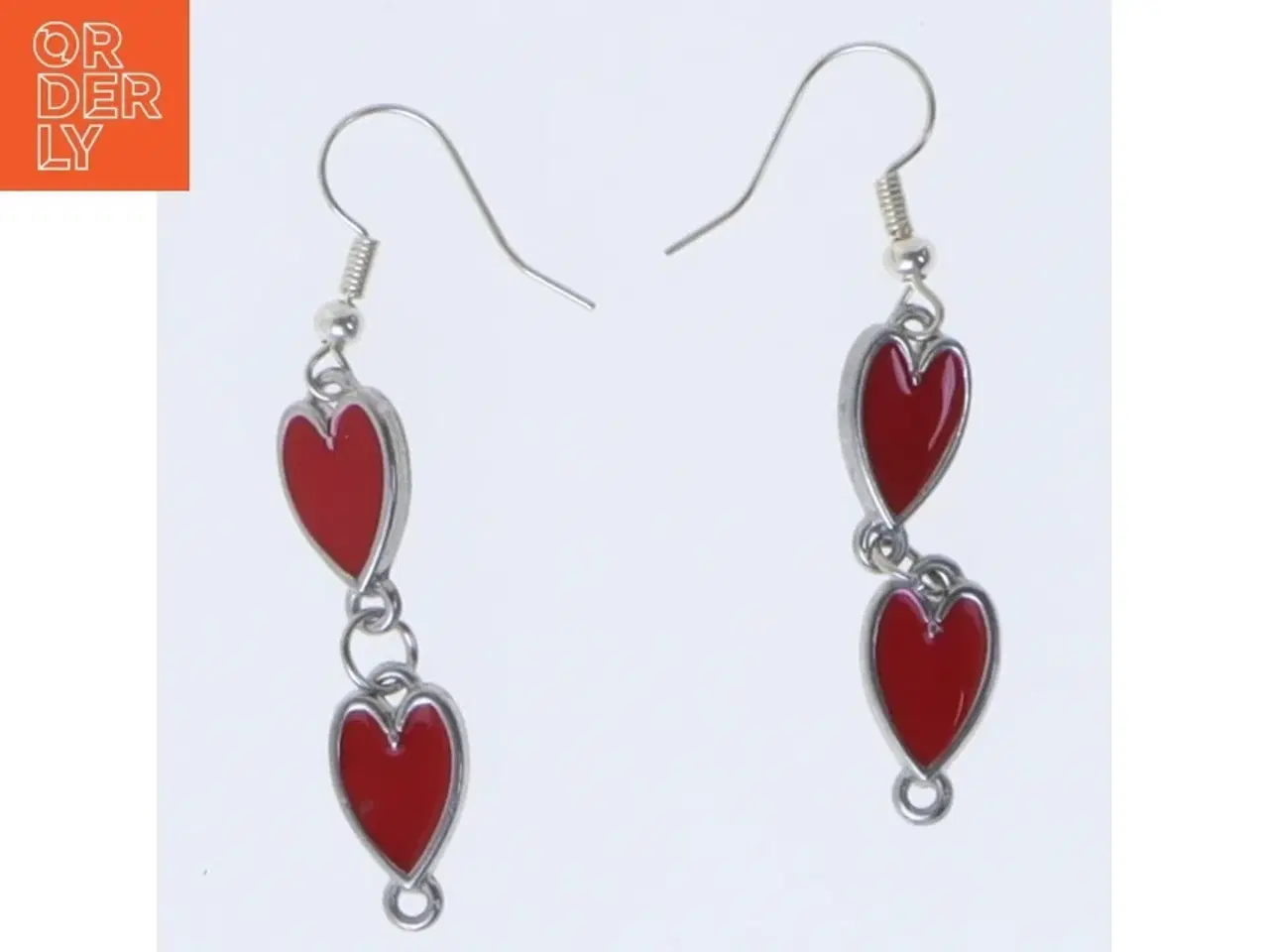 Billede 1 - Hjerteformede øreringe (str. 5 cm)