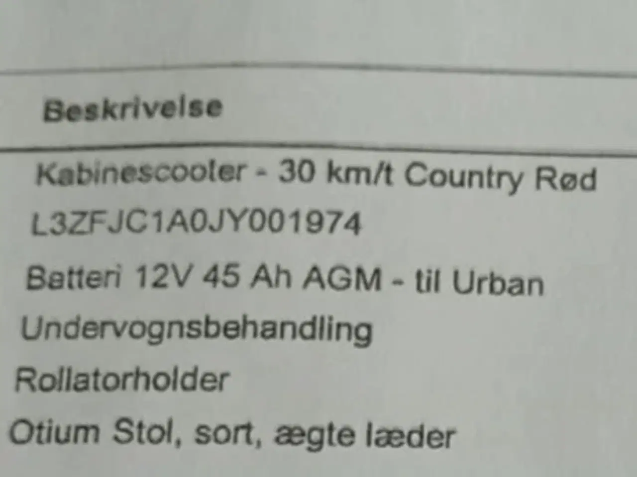 Billede 5 - El kabine scooter kun 2000 km