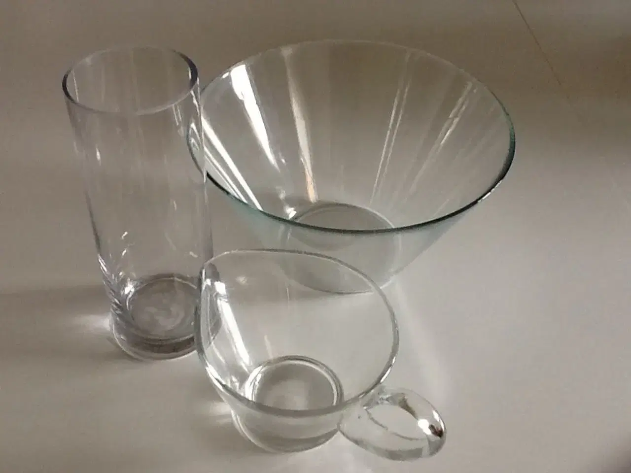 Billede 2 - Glas skål/kande/vase Glas skål/