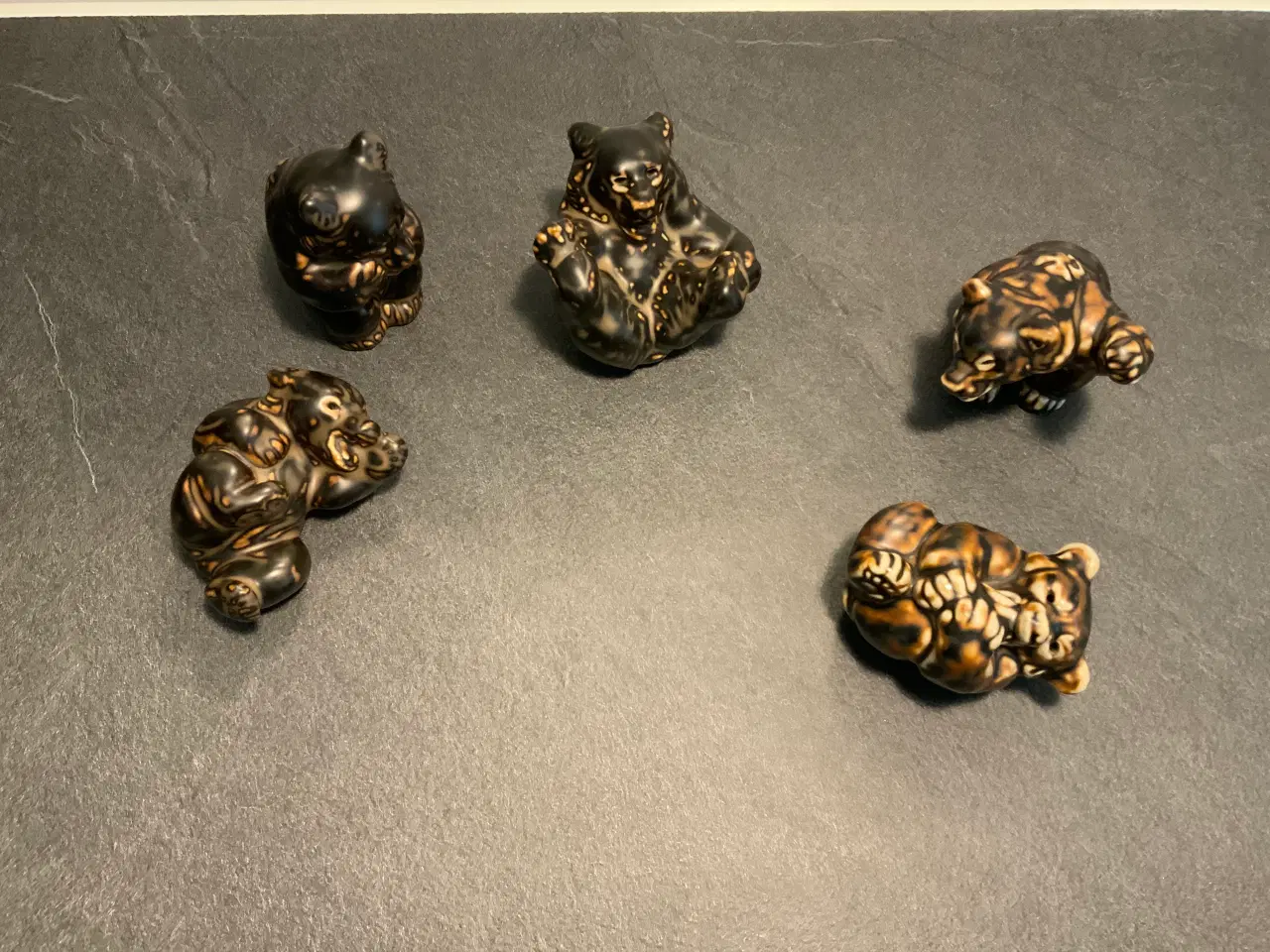 Billede 1 - 5 brune bjørneunger fra Royal Copenhagen