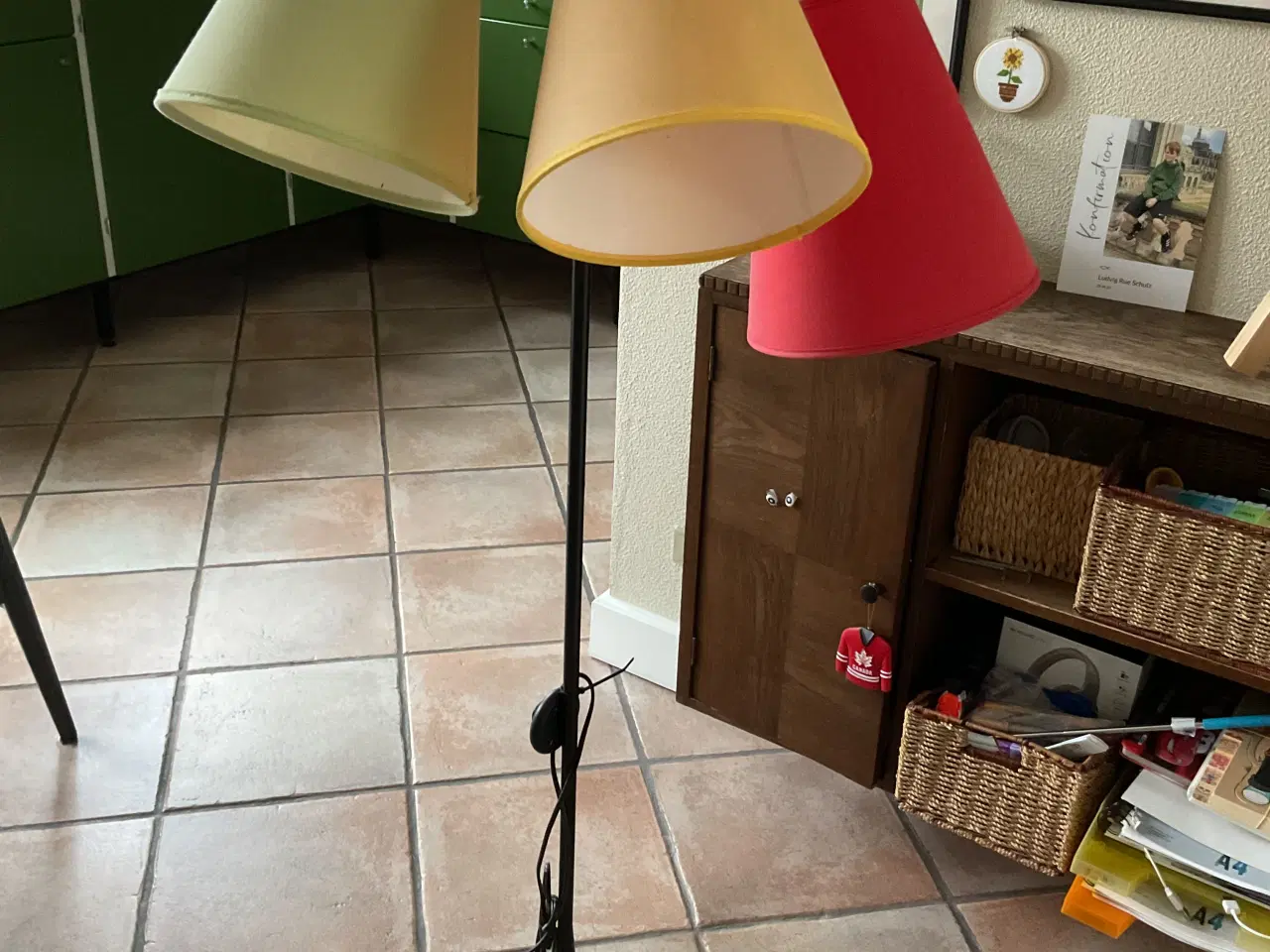 Billede 1 - Standerlampe med 3 skærme