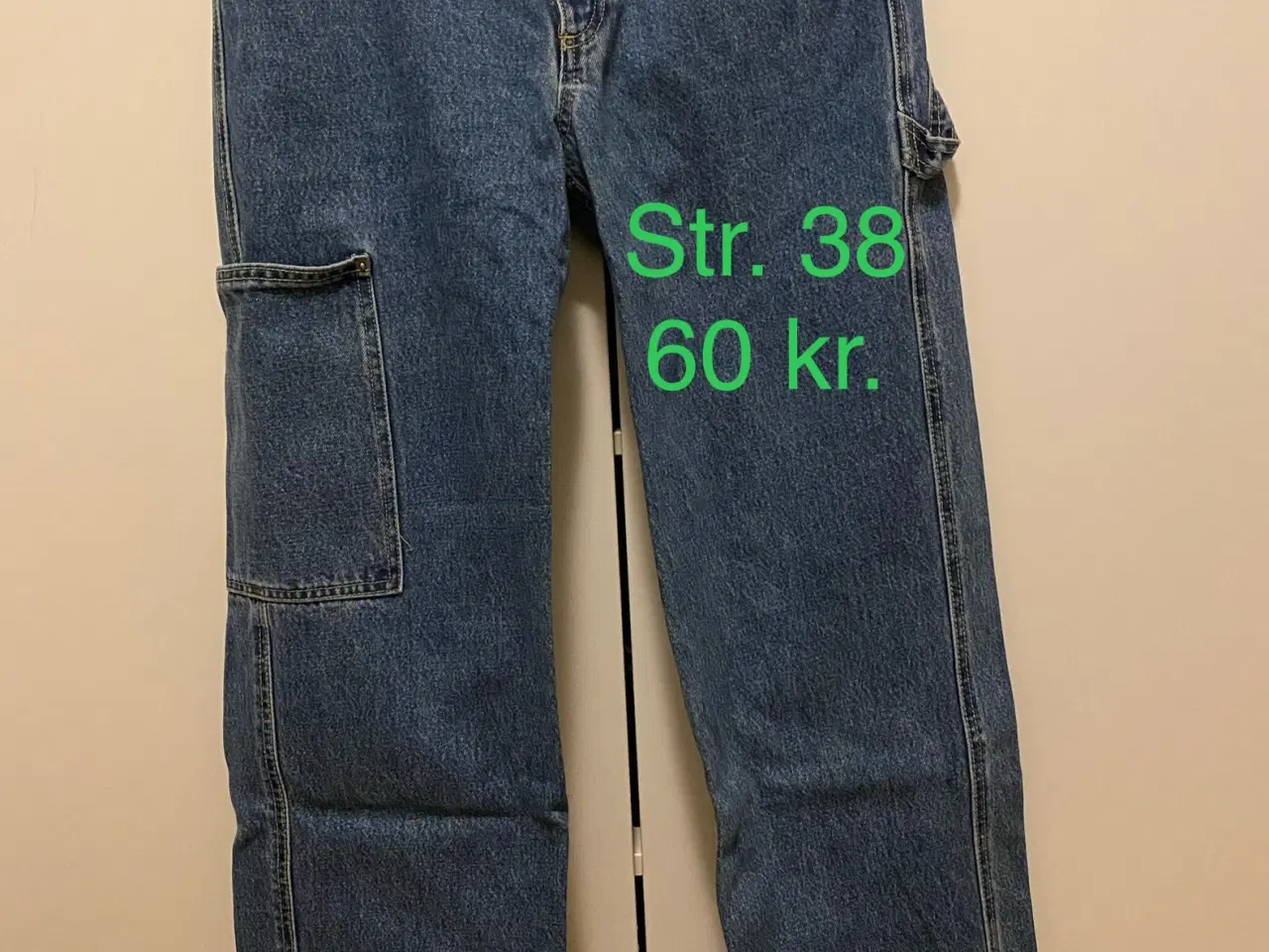 Billede 1 - H&M denim jeans m/brede ben str.38