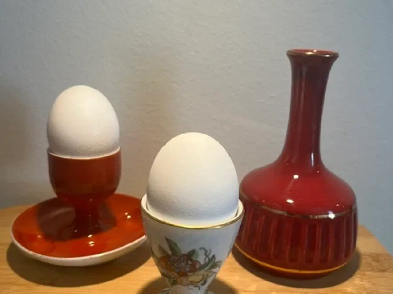 Billede 1 - Smukt retro æggebæger i brændt orange–Ægte vintage