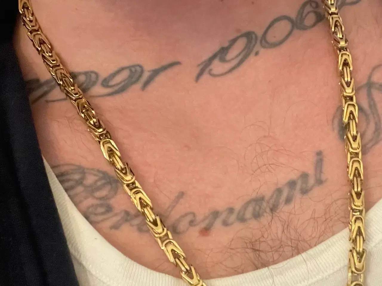 Billede 1 - 6mm 14kt goldfilled kongekæde