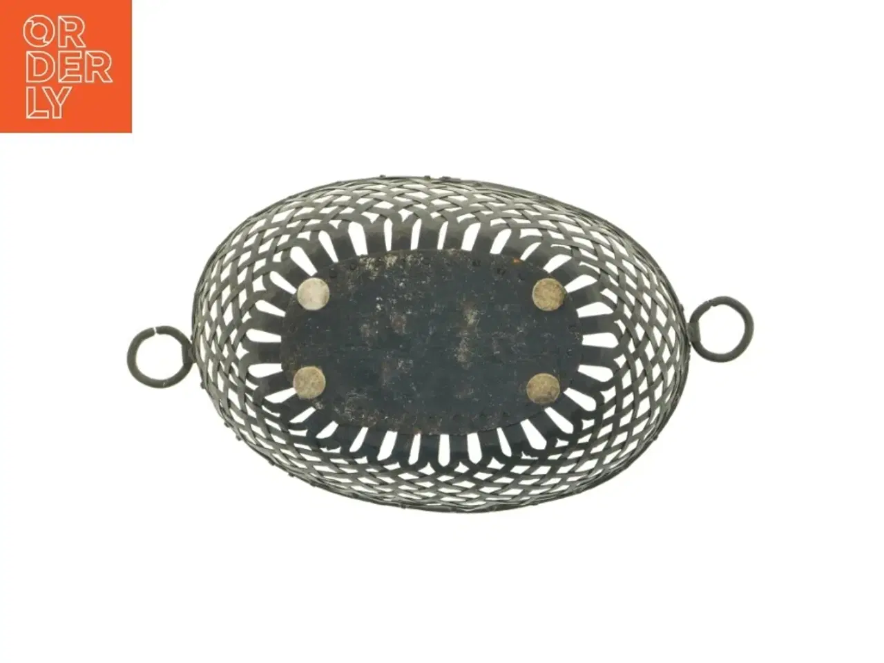 Billede 4 - Smedejern Metal kurv med håndtag (str. 36 x 24 x 12 cm)