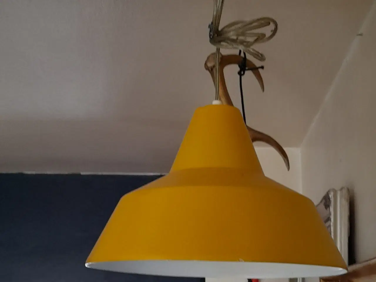 Billede 1 - Værksteds lampen gul på 30 cm