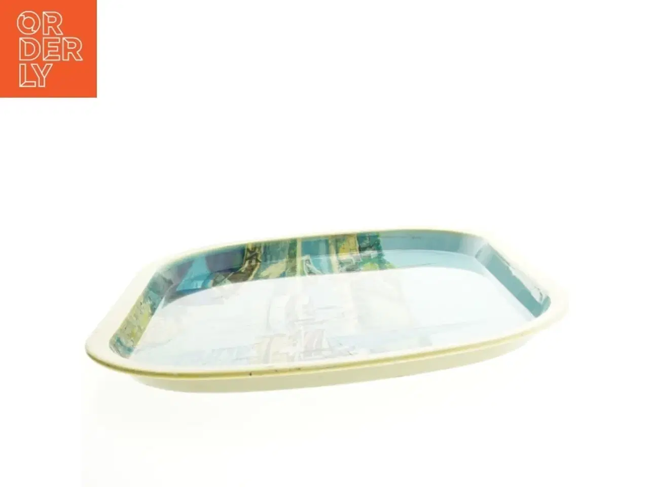 Billede 3 - Worcesterware metalbakke fra 1965 med maritimt motiv (str. 41 x. 31,5 cm)