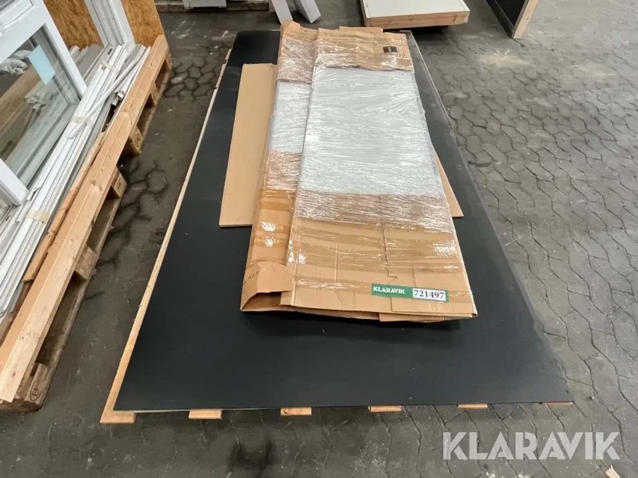 Billede 6 - Lot - Fiberplader, plader til gulvvarme og skydelåger ekskl. Skinner