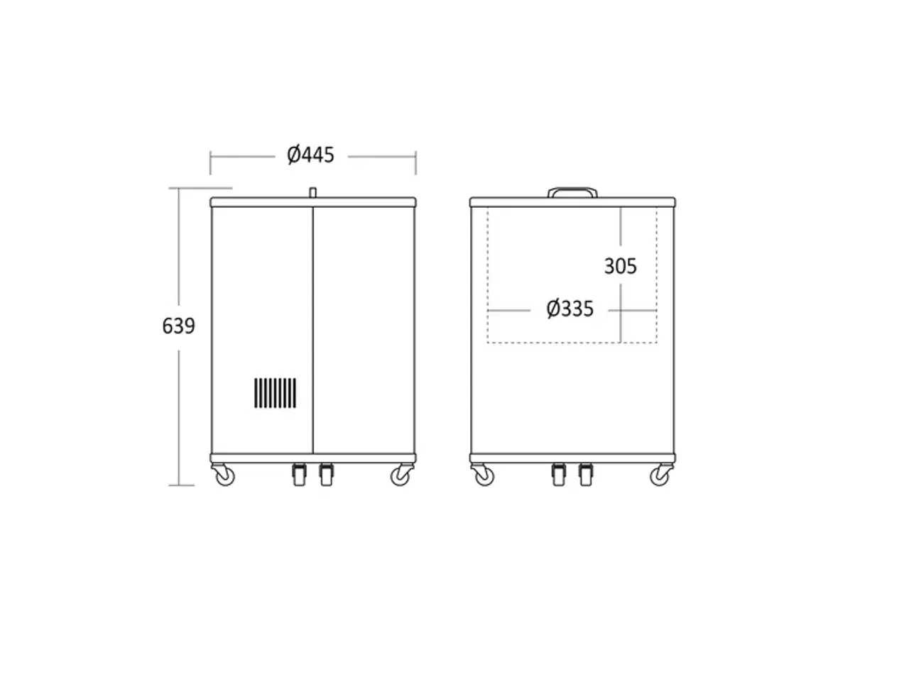 Billede 3 - Tøndekøler 30 Liter - CC30BC – B445x D445x H639 mm