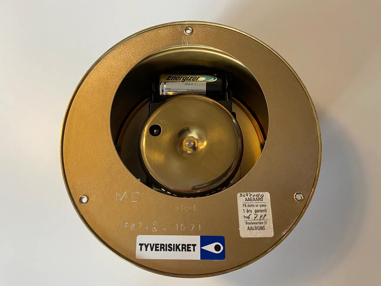 Billede 9 - Fyrkat skibsur i messing med slag